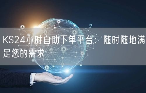 KS24小时自助下单平台：随时随地满足您的需求