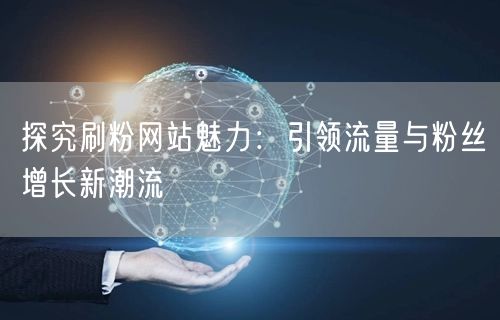 探究刷粉网站魅力：引领流量与粉丝增长新潮流
