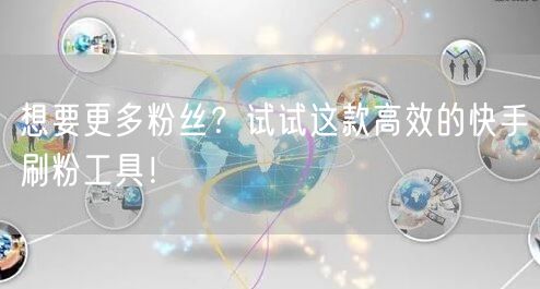 想要更多粉丝？试试这款高效的快手刷粉工具！