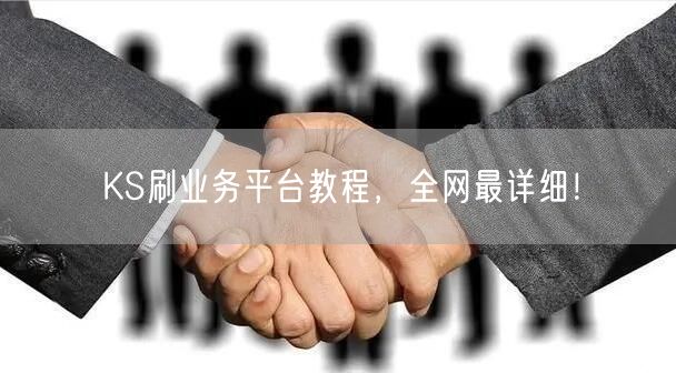KS刷业务平台教程，全网最详细！
