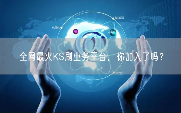 全网最火KS刷业务平台，你加入了吗？