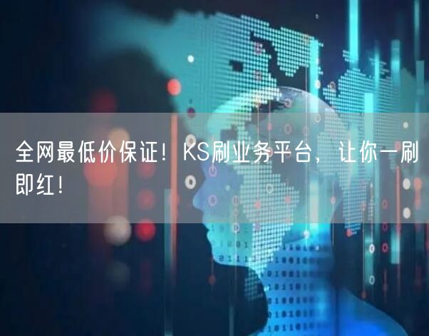 全网最低价保证！KS刷业务平台，让你一刷即红！