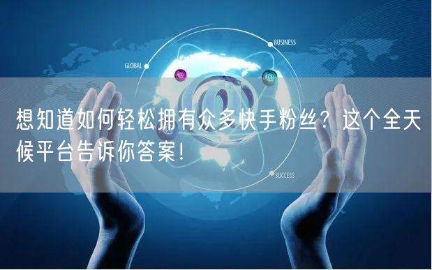 想知道如何轻松拥有众多快手粉丝？这个全天候平台告诉你答案！