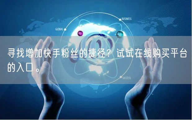 寻找增加快手粉丝的捷径？试试在线购买平台的入口。
