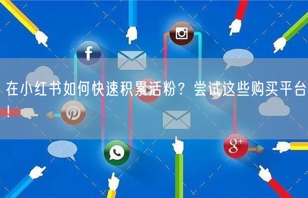 在小红书如何快速积累活粉？尝试这些购买平台！