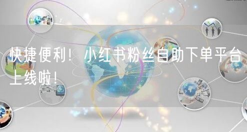 快捷便利！小红书粉丝自助下单平台上线啦！