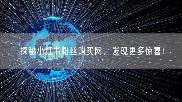 探秘小红书粉丝购买网，发现更多惊喜！