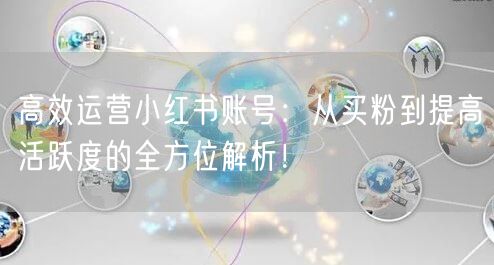 高效运营小红书账号：从买粉到提高活跃度的全方位解析！