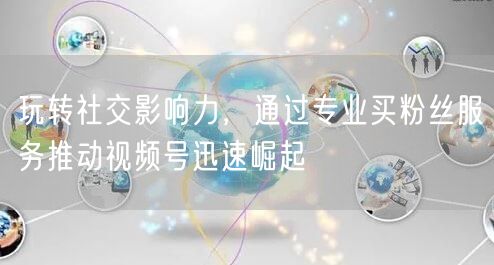玩转社交影响力，通过专业买粉丝服务推动视频号迅速崛起