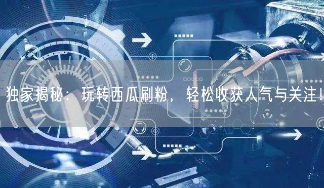 独家揭秘：玩转西瓜刷粉，轻松收获人气与关注！