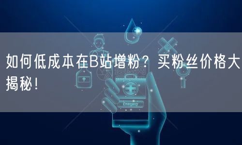 如何低成本在B站增粉？买粉丝价格大揭秘！