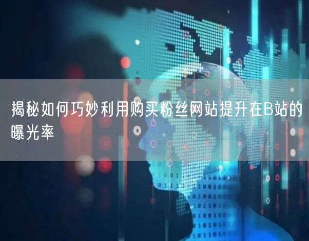 揭秘如何巧妙利用购买粉丝网站提升在B站的曝光率