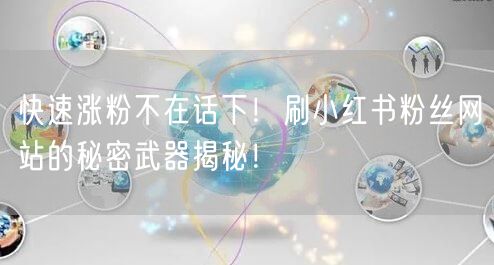 快速涨粉不在话下！刷小红书粉丝网站的秘密武器揭秘！