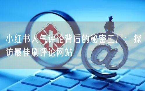 小红书人气评论背后的秘密工厂：探访最佳刷评论网站
