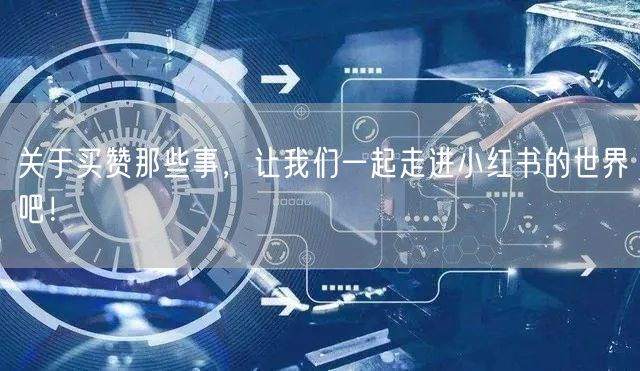 关于买赞那些事，让我们一起走进小红书的世界吧！