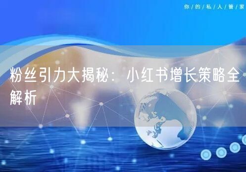 粉丝引力大揭秘：小红书增长策略全解析