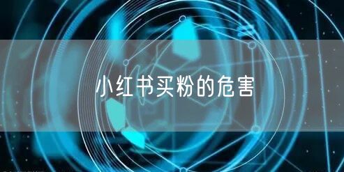 小红书买粉的危害