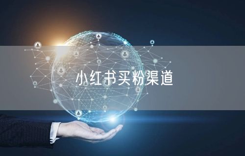 小红书买粉渠道