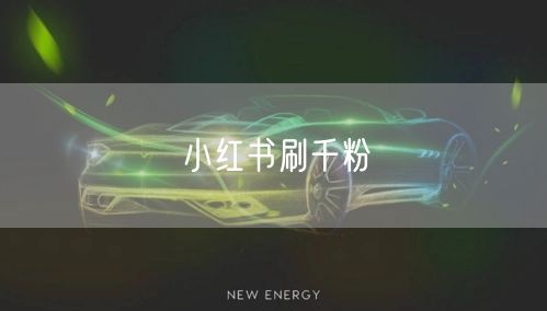 小红书刷千粉