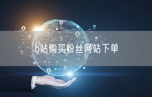 b站购买粉丝网站下单
