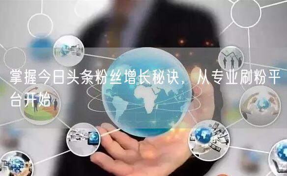 掌握今日头条粉丝增长秘诀，从专业刷粉平台开始