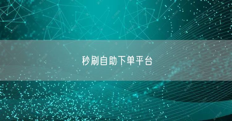 秒刷自助下单平台