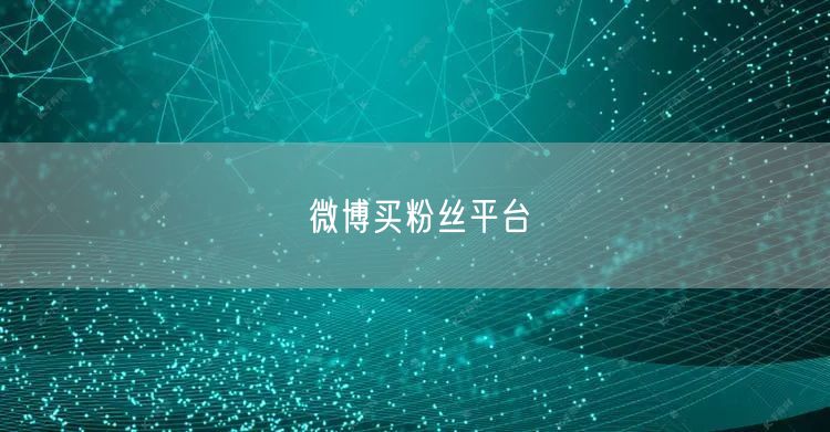 微博买粉丝平台