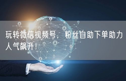 玩转微信视频号，粉丝自助下单助力人气飙升！