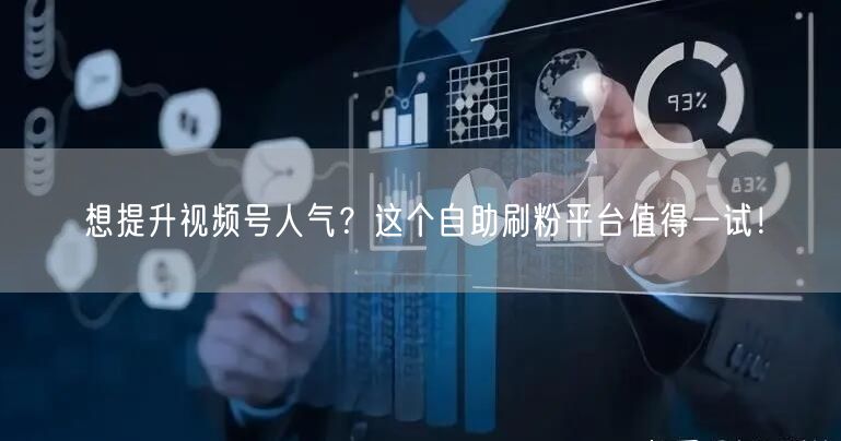 想提升视频号人气？这个自助刷粉平台值得一试！
