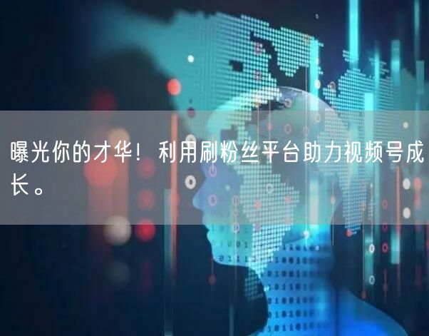 曝光你的才华！利用刷粉丝平台助力视频号成长。