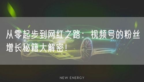 从零起步到网红之路：视频号的粉丝增长秘籍大解密！