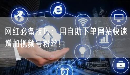 网红必备技巧：用自助下单网站快速增加视频号粉丝！