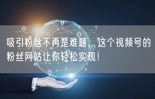 吸引粉丝不再是难题，这个视频号的粉丝网站让你轻松实现！