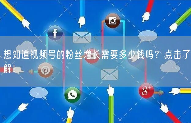 想知道视频号的粉丝增长需要多少钱吗？点击了解！