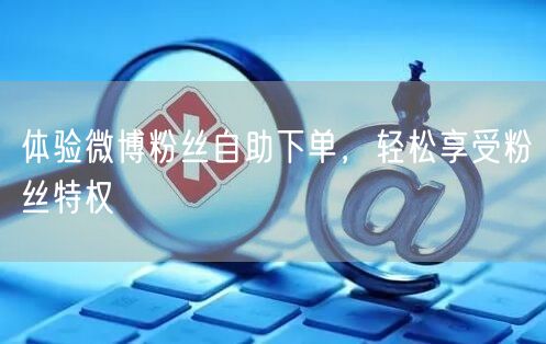 体验微博粉丝自助下单，轻松享受粉丝特权