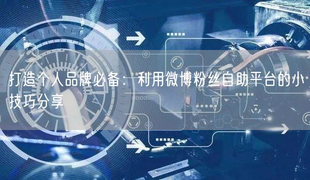 打造个人品牌必备：利用微博粉丝自助平台的小技巧分享
