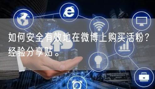 如何安全有效地在微博上购买活粉？经验分享贴。