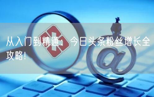 从入门到精通：今日头条粉丝增长全攻略!