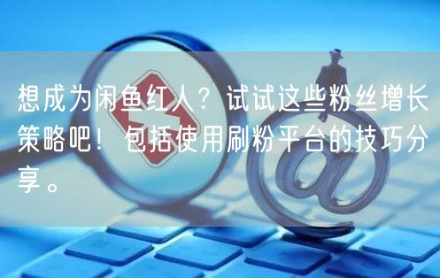 想成为闲鱼红人？试试这些粉丝增长策略吧！