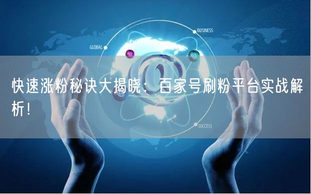 快速涨粉秘诀大揭晓：百家号刷粉平台实战解析！