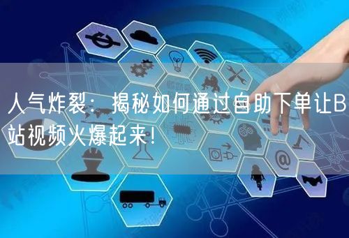 人气炸裂：揭秘如何通过自助下单让B站视频火爆起来！