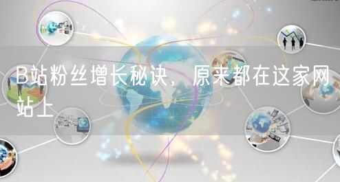 B站粉丝增长秘诀，原来都在这家网站上