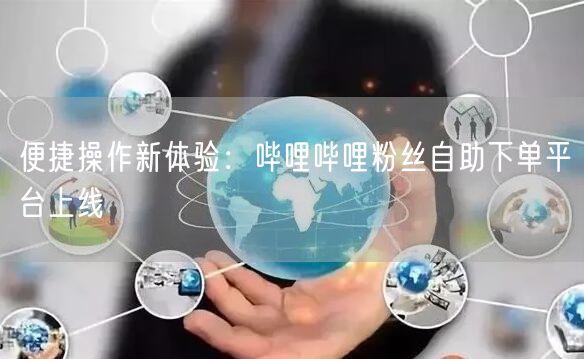 便捷操作新体验：哔哩哔哩粉丝自助下单平台