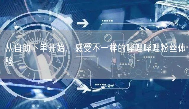 从自助下单开始，感受不一样的哔哩哔哩粉丝