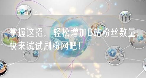 掌握这招，轻松增加B站粉丝数量！快来试试刷粉网吧！