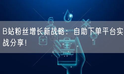 B站粉丝增长新战略：自助下单平台实战分享！