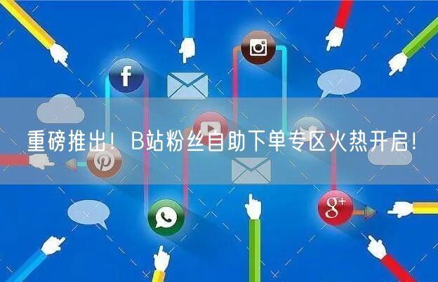 重磅推出！B站粉丝自助下单专区火热开启！
